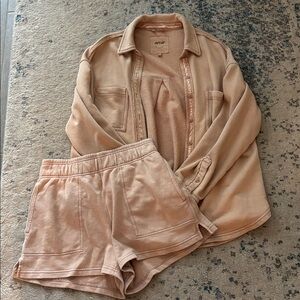 Aerie Lumberjane Shirt with Matching Shorts